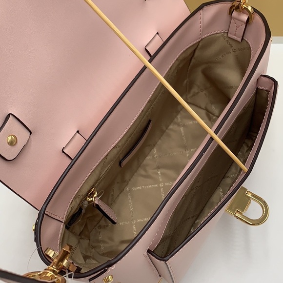 MICHAEL KORS MANHATTAN MED TOP HANDLE SATCHEL/SHOULDER/CROSSBOD BAG POWDER BLUSH - Picture 8 of 15